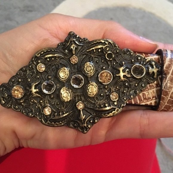 Sandy Duftler Designs Leather Boho Belt Size Large - Picture 8 of 8